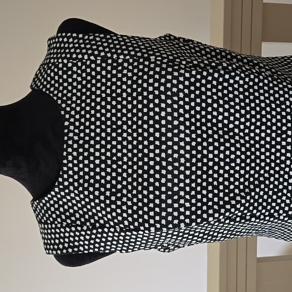 Calvin Klein | Black White Glen  Plaid Design Sheath Dress - Picture 3 of 10